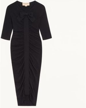 Valentino Knitted Midi Dress - Black