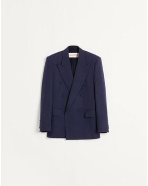 Valentino Double-Breasted Jacket - Blue