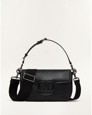 Valentino Garavani Noir Nappa Leather Shoulder Bag - Black