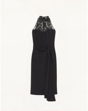 Valentino Georgette Midi Dress - Black