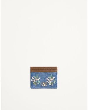 Valentino Garavani Vlogo Signature Card Holder - Blue
