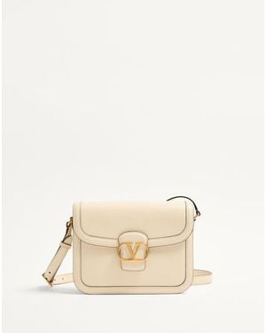 Valentino Garavani 9To5 Smooth Calfskin Shoulder Bag - Natural