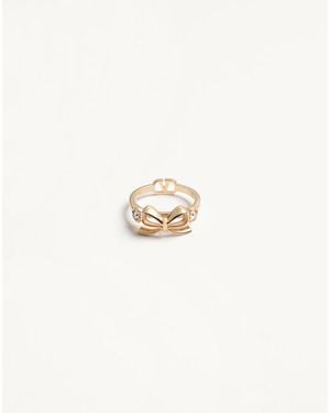 Valentino Garavani Vlogo Floc Ring - White