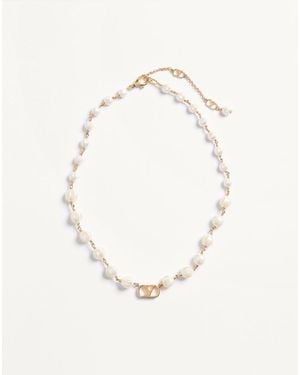 Valentino Garavani Vlogo Signature Necklace - Natural