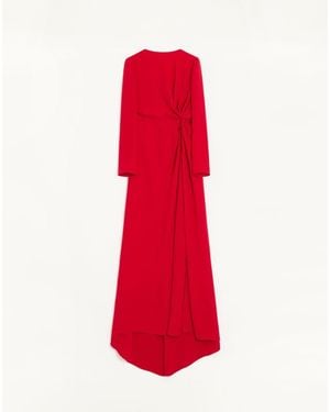 Valentino Long Cady Couture Dress 36 - Red