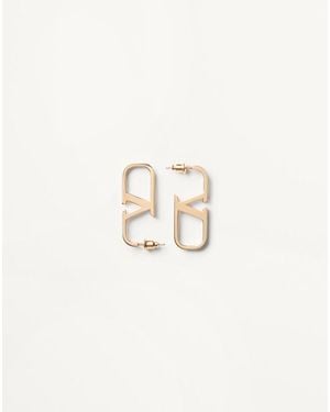 Valentino Garavani Vlogo Signature Metal Earrings - Natural