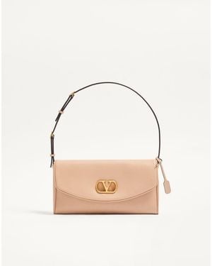 Valentino Garavani Devain Small Nappa Shoulder Bag - Natural