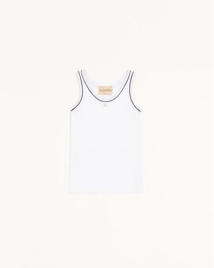 Valentino Cotton Jersey Top - Natural