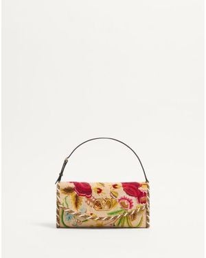 Valentino Garavani Weiche, Bestickte Kleine Vain-Schultertasche Frau - Mehrfarbig