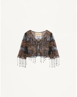 Valentino Embroidered Point D'Espirit Jacket - Multicolour