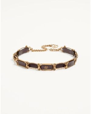 Valentino Garavani Vlogo Signature Chain Belt - Natural