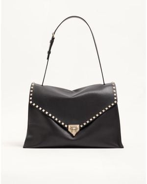 Valentino Garavani Rockstud Maxxing Large Shoulder Bag - Black