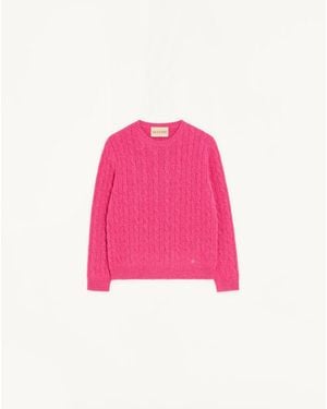 Valentino Mouliné Wool Jumper - Pink