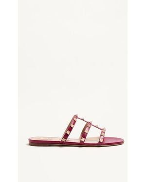 Valentino Garavani Rockstud Flat Slide Sandal - Pink