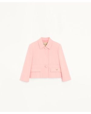 Valentino Wool Crepe Jacket - Pink