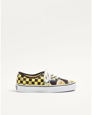 Valentino Garavani And Vans Low-Top Fabric Trainer With Vlogo Checkerboard Print And Le Chat De La Maison Print 34.5 - White