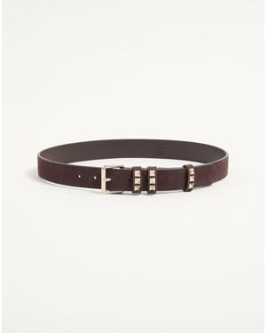 Valentino Garavani Rockstud Suede Belt 30 Mm - White