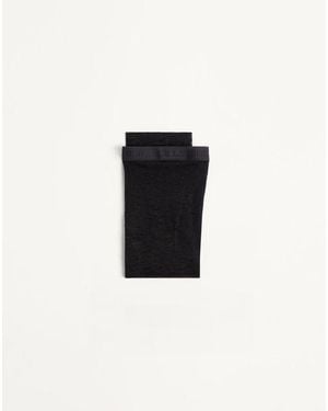 Valentino Collants En Lycra À Motif Floral Femme - Noir