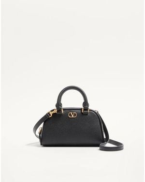 Valentino Garavani Mini Vlogo Signature Bowling Bag - Black