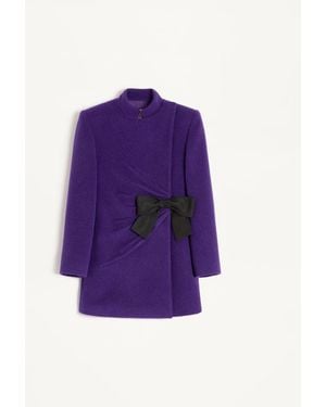 Valentino Velour Peacoat - Purple