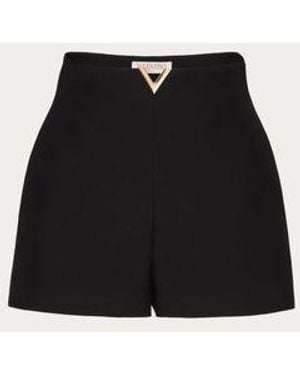 Valentino Crepe Couture Shorts - Black