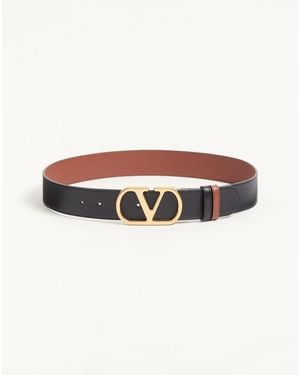 Valentino Garavani Reversible Vlogo Signature Belt - White