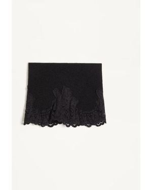 Valentino Garavani Vlogo Signature Cashmere And Lace Headband - Black