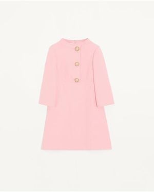 Valentino Crepe Couture Short Dress - Pink