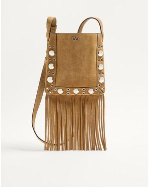Valentino Garavani Nellcôte Small Shoulder Bag - Natural