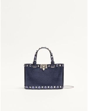 Valentino Garavani Rockstud Mini Shopping Bag - Blue
