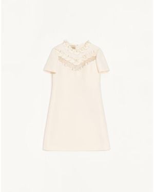 Valentino Embroidered Crepe Couture Short Dress | Lyst UK