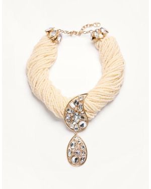 Valentino Garavani Hypergoutte Torchon Necklace - White