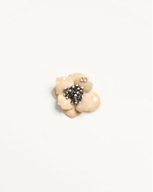 Valentino Garavani Fleur Lumineuse Brooch - White