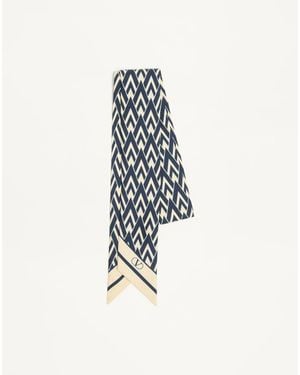 Valentino Garavani Toute La V Silk Bandeau Scarf - White