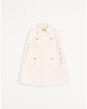 Valentino Capa De Drill Double Mujer - Neutro