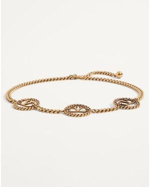 Valentino Garavani Vlogo Signature Chain Belt - Natural