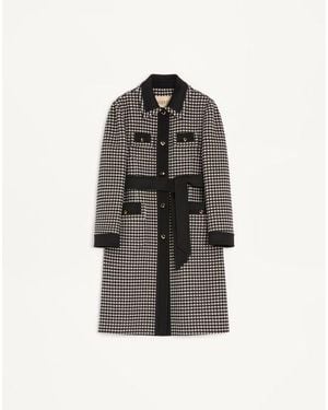 Valentino Micro Vichy Coat - Gray
