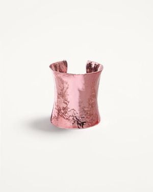 Valentino Garavani Cuffy Laminated Metal Bracelet - Pink