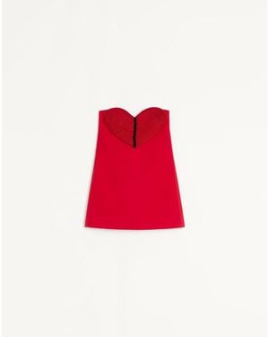 Valentino Embroidered Crepe Couture Short Dress 38
