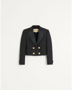 Valentino Crepe Couture Jacket - Black