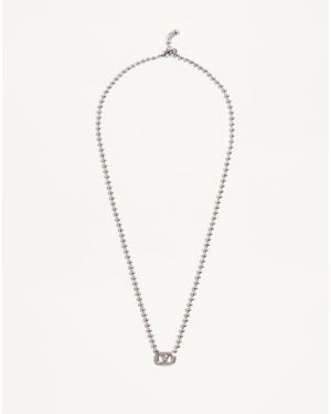 Valentino Garavani Collier Ovale En Métal Homme - Neutre