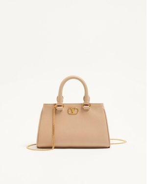 Valentino Garavani Vlogo Signature Mini Bag - Natural