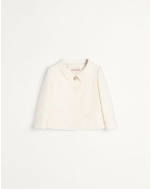 Valentino Crepe Couture Jacket - Natural