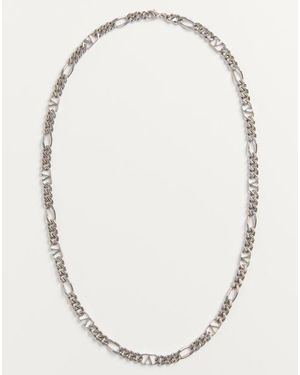 Valentino Garavani Vlogo Signature Metal Necklace - White