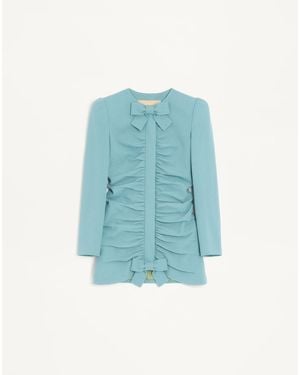 Valentino Crispy Light Wool Jacket - Blue