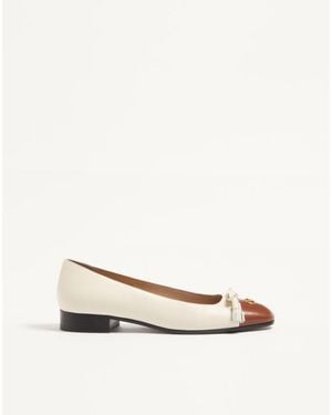 Valentino Garavani Valet Du Roi Kidskin Ballerina 25Mm 36 - Natural