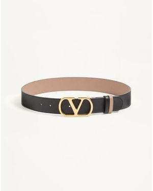 Valentino Garavani Reversible Vlogo Signature Belt - Natural