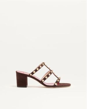 Valentino Garavani Rockstud Slide Sandal - Natural