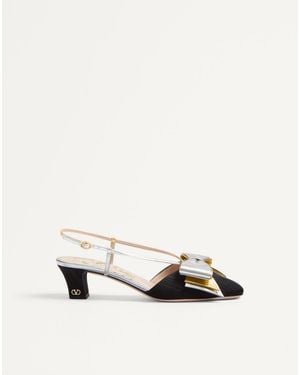 Valentino Garavani Bowow Slingback Court Shoes - Natural