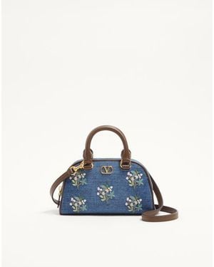 Valentino Garavani Vlogo Signature Mini Top-Handle Bag - Blue
